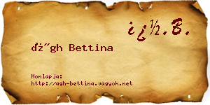 Ágh Bettina névjegykártya